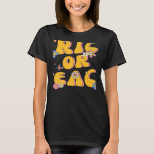 T-shirt Rétro Vintage Groovy Trick Or Teach Halloween Teac