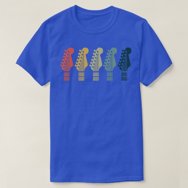 T-shirt Retro Vintage Guitares Premium (Design devant)