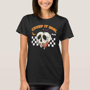 T-shirt Retro Vintage Halloween Creuse it Real Skull Ghost