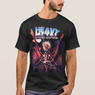 T-shirt Rétro vintage hommes femmes drôle Metal-ts Heavy-m