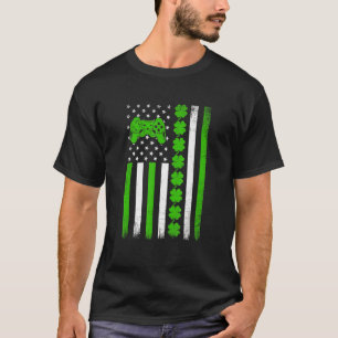 T-shirt Retro Vintage irlandais Usa Drapeau Sport Vidéo Je
