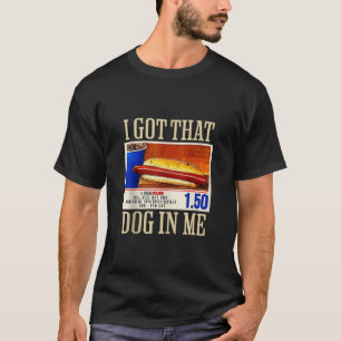 T-shirt Retro Vintage J'Ai Ce Chien En Moi Drôle Hot Dog W
