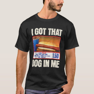 T-shirt Retro Vintage J'AI EU CE CHIEN EN MOI Drôle HotDog