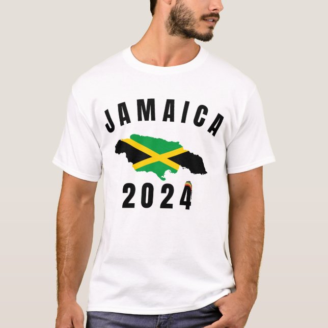 T-shirt Retro Vintage Jamaïque Famille vacances 2024 (Devant)