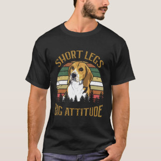 T-shirt Retro Vintage Jambes courtes Big Attitude Beagle C