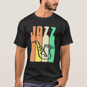 T-shirt Retro Vintage JAZZ Conçu Pour Les Amateurs De Jazz