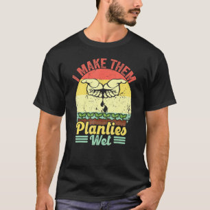 T-shirt Retro Vintage Je Les Rends Planties Plante Humide 