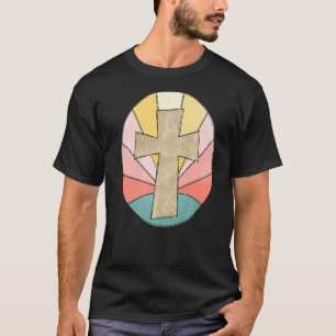 T-shirt Retro Vintage Jésus Croix Chrétien Je crois Chri