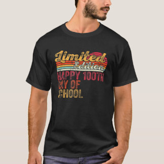 T-shirt Retro Vintage Joyeux 100ème Jour De L'École Enseig