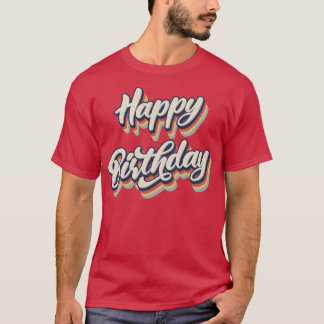 T-shirt Retro Vintage Joyeux anniversaire