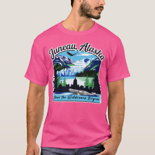 T-shirt Retro Vintage Juneau Alaska Où la nature sauvage B