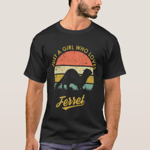 T-shirt Retro Vintage Juste Une Fille Qui Aime Ferre