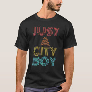 T-shirt Retro Vintage Juste Une Ville Garçon T Chemise