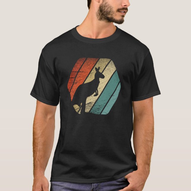 T-shirt Retro vintage Kangaroo et animal mignon (Devant)