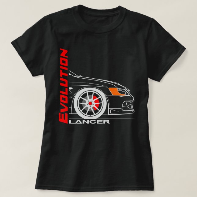 T-shirt Rétro Vintage Lancer Evolution (Design devant)