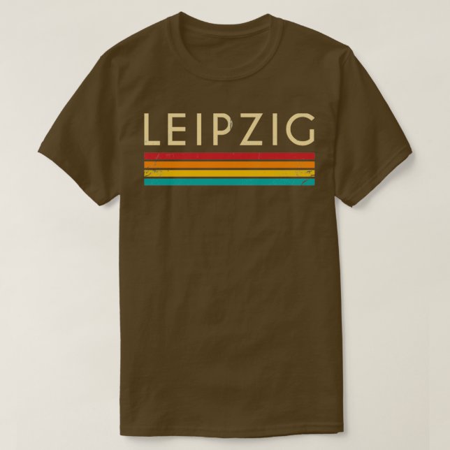 T-shirt Retro Vintage Leipzig Ville Nom Souvenir (Design devant)