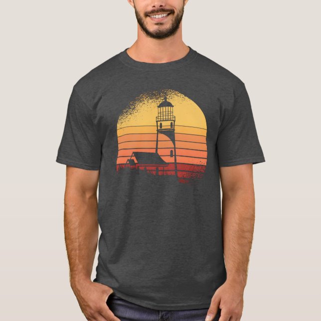 T-shirt Retro Vintage Lighthouse friend (Devant)