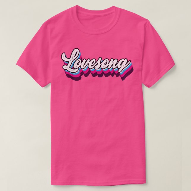 T-shirt Retro Vintage Lovesong (Design devant)