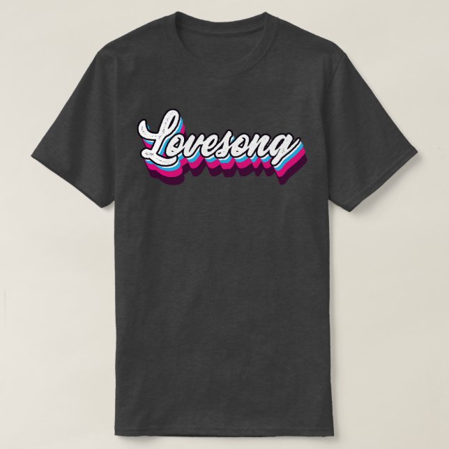 T-shirt Retro Vintage Lovesong (Design devant)