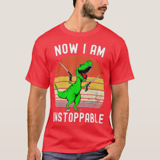 T-shirt Retro Vintage Maintenant Je Suis Instoppable T Rex