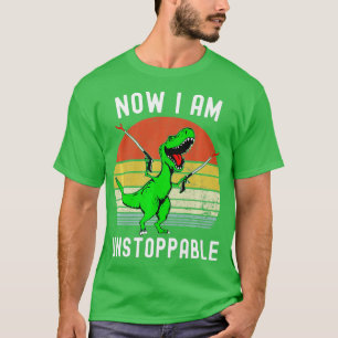 T-shirt Retro Vintage Maintenant Je Suis Instoppable Trex 