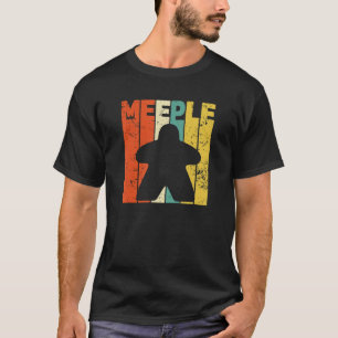 T-shirt Retro Vintage Meeple Fun Tabletop Jeux Jeu