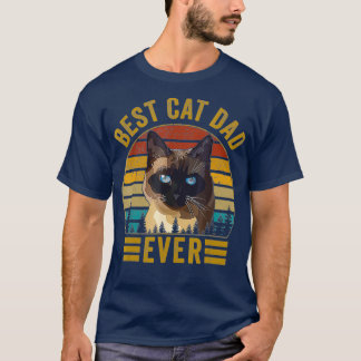 T-shirt Retro Vintage Meilleur Chat Papa Jamais Fête des p