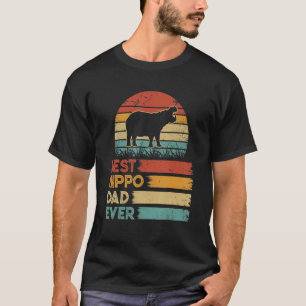 T-shirt Retro Vintage meilleur Hippo papa jamais animaux