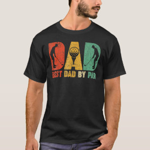 T-shirt Retro Vintage Meilleur Papa Par Par Golf Golfer Pa