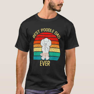 T-shirt Retro Vintage Meilleur Poodle Papa Jamais Chemise