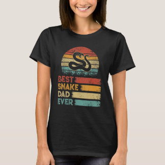 T-shirt Retro Vintage meilleur serpent papa jamais dérangé