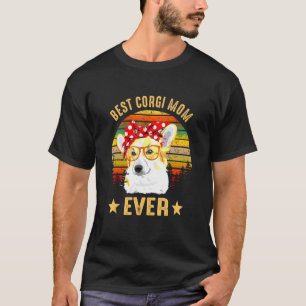 T-shirt Rétro Vintage Meilleure Maman de Corgi Chienne Mam
