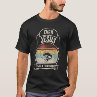 T-shirt Retro Vintage Même Jésus Avait Une Histoire De Poi