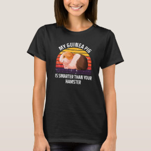 T-shirt Retro Vintage Mon Cochon de Guinée est plus intell