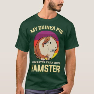 T-shirt Retro Vintage Mon Cochon De Guinée Est Plus Intell