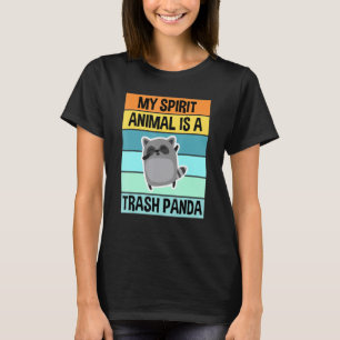 T-shirt Retro Vintage Mon Esprit Animal Est Une Trash Pand