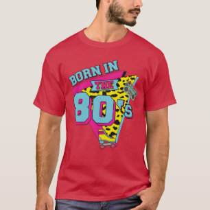 T-shirt Rétro Vintage Né dans les années 80 70 ami