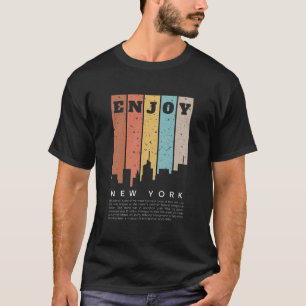 T-shirt Rétro Vintage New York City Ellis Island