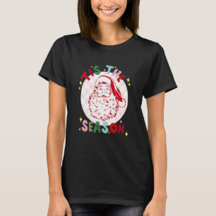 T-shirt Retro Vintage Père Noël Tis est la saison