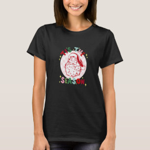 T-shirt Retro Vintage Père Noël Tis est la saison