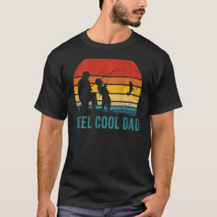 T-shirt Retro Vintage Reel Cool Papa Pêche Papa Papa Papa 