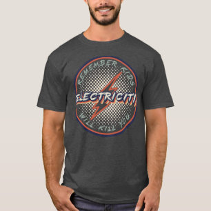 T-shirt Retro Vintage Se souvenir Enfants Électricité tuer