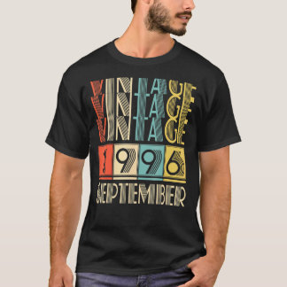 T-shirt Retro Vintage septembre 1996 25e anniversaire Homm