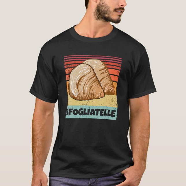 T-shirt Retro Vintage Sfogliatelle Pâtisserie italienne Gr (Devant)