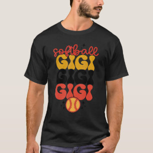 T-shirt Retro Vintage Softball Gigi Softball Jour Vib