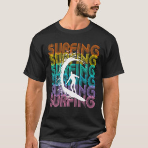 T-shirt Retro Vintage Sports Lover Surfing T Shirt