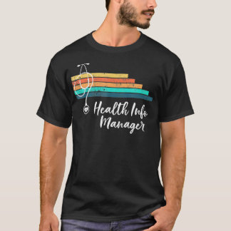 T-shirt Retro Vintage Stethoscope Health Info Mana