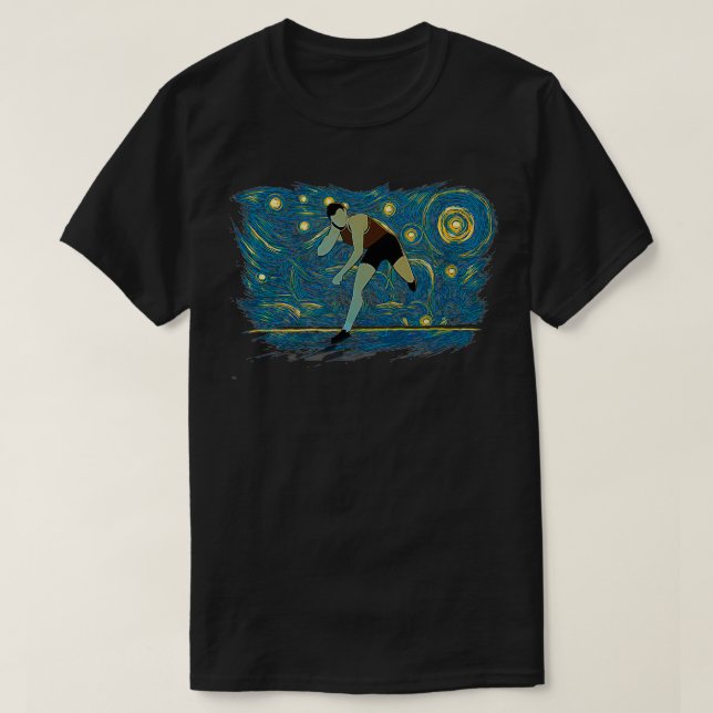 T-shirt Retro Vintage Style Shot Put (Design devant)