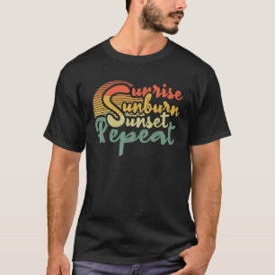T-shirt Retro Vintage Sun Beach 2022 Ocean Tropical Hello