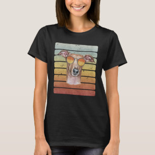 T-shirt Retro Vintage Sunset Italien Greyhound Maman Papa